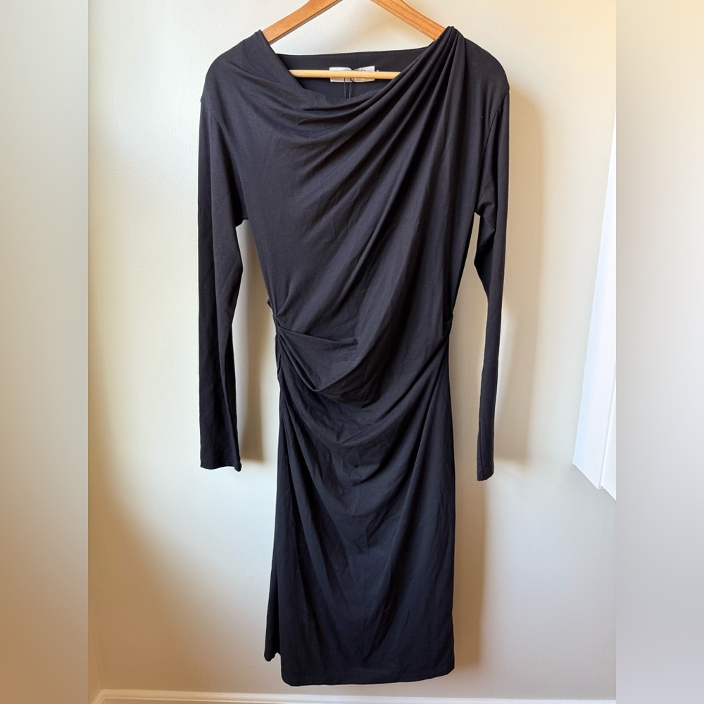 NWT MM LAFLEUR Annabel Dress Black Quiet Luxury Elegant‎ Classic Office Date S